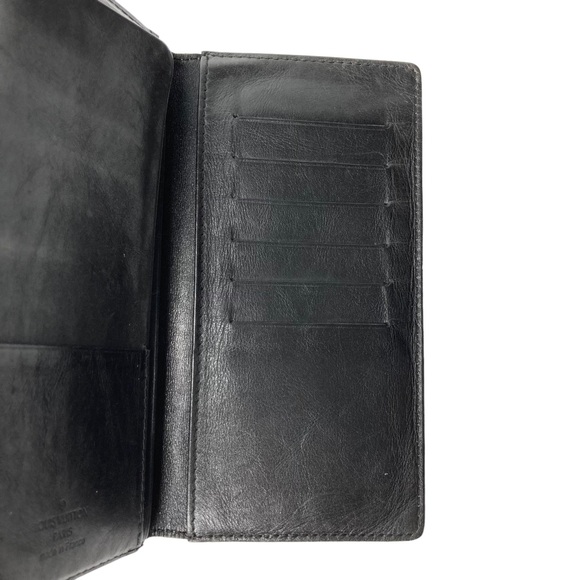 RARE Authentic Louis Vuitton Black Slim Leather Perforated Studded Long Wallet - Picture 11 of 16